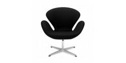 Swan Chair Black Cashmere Wool